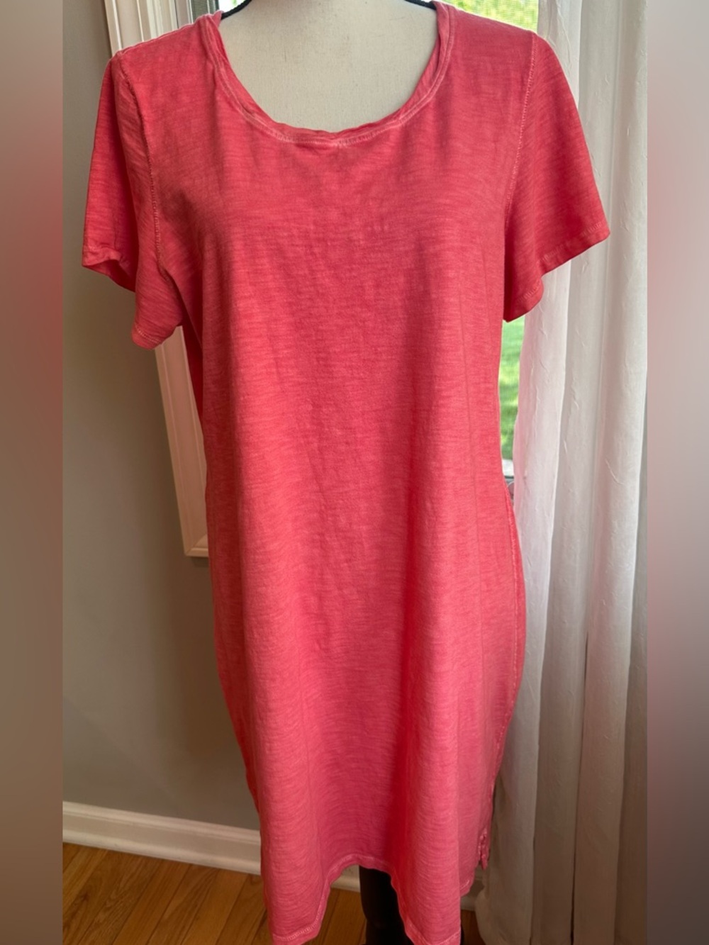 Tommy Bahama Womens T-Shirt Dress Slub Knit Cotton Coral /Pink Size LG
Beach